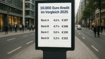 10.000 Euro Kredit im Vergleich 2025