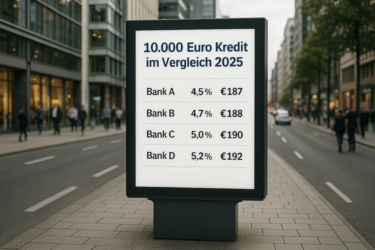 10.000 Euro Kredit im Vergleich 2025