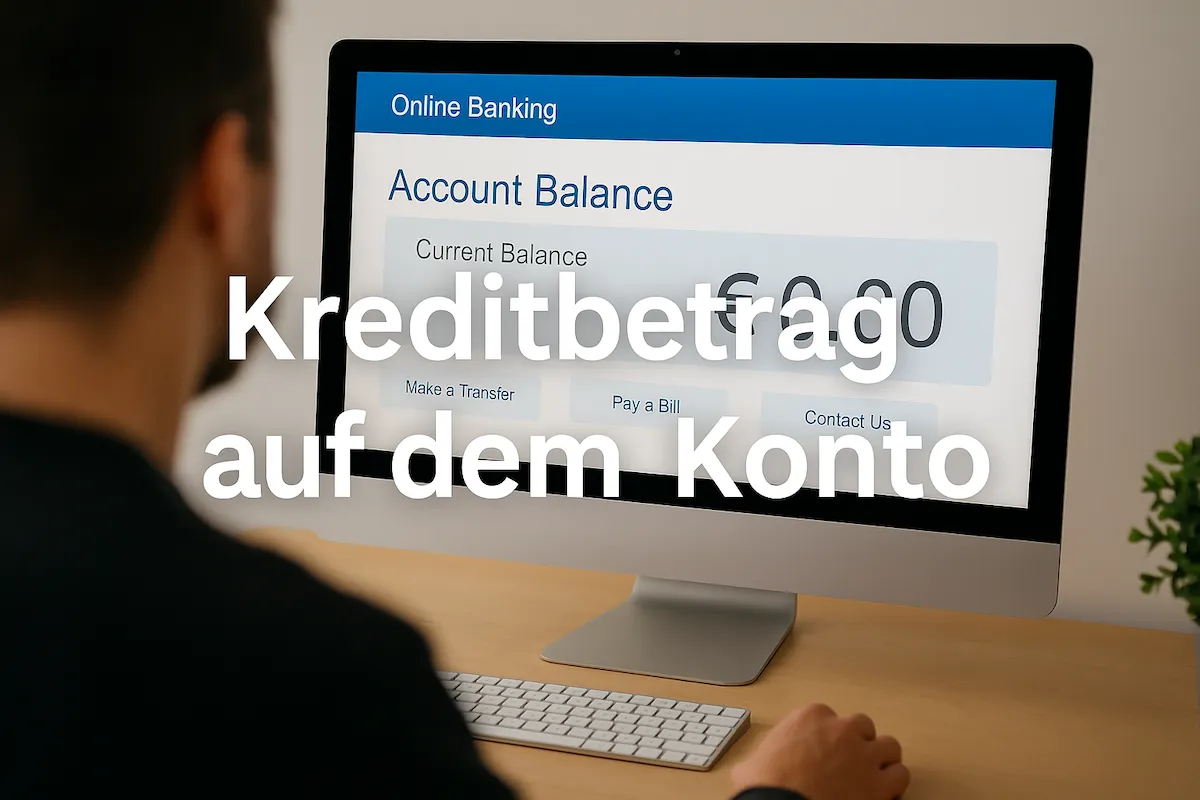 Wann wird der Kreditbetrag auf dem Konto eingezahlt?