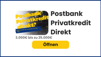 Postbank Privatkredit Direkt 3.000€ bis zu 25.000€
